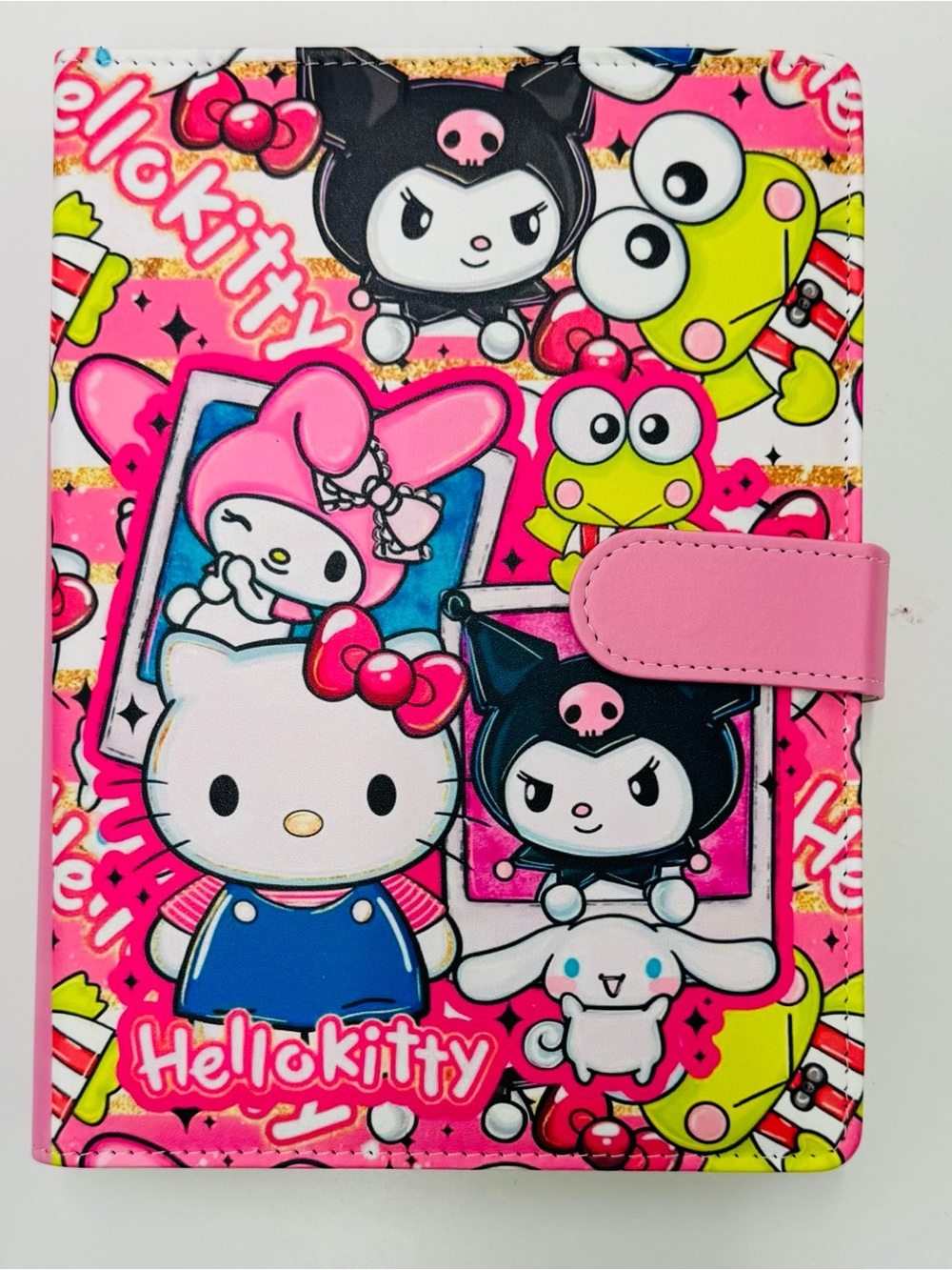 Hello Kitty & Friends Pink Multi-Character Binder A5 6-hole Refillable Notebook